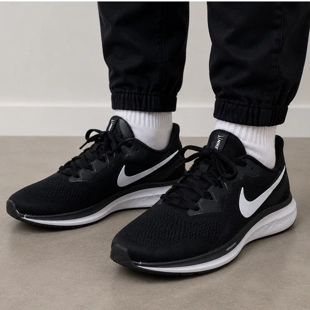 Nike Air Zoom Pegasus 40 Black White Big Kids Running Shoes  Size 6Y